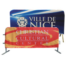 Temporary Fencing Barricade Banner Cover New Custom Barricade Fabric Crowd Control Barricades